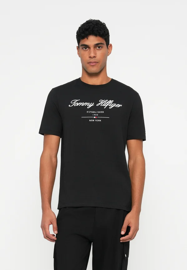 SCRIPT LOGO TEE - Print T-shirt - black
