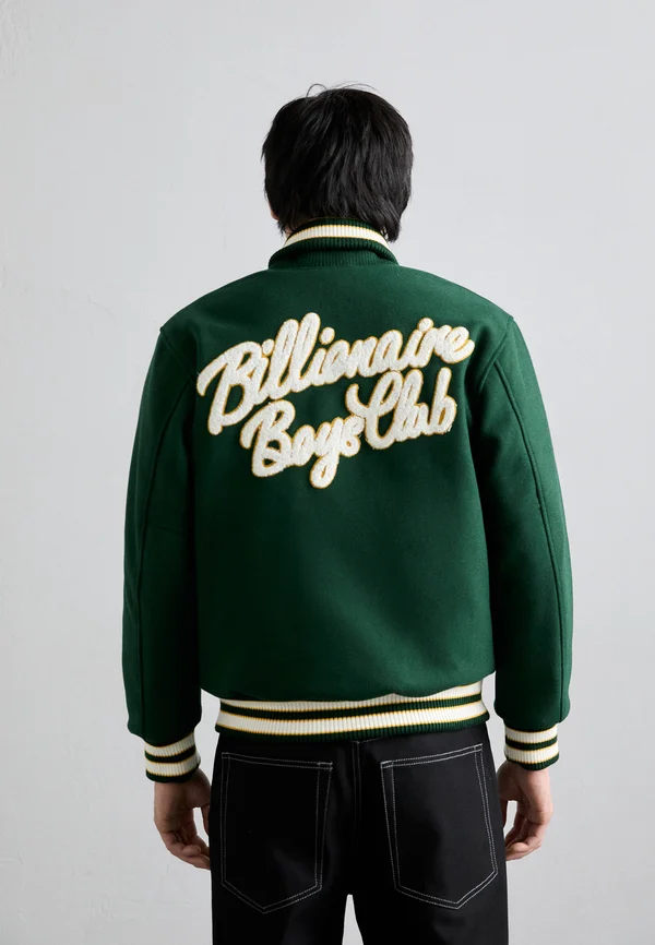 SCRIPT LOGO VARSITY JACKET - Bomber Jacket - green
