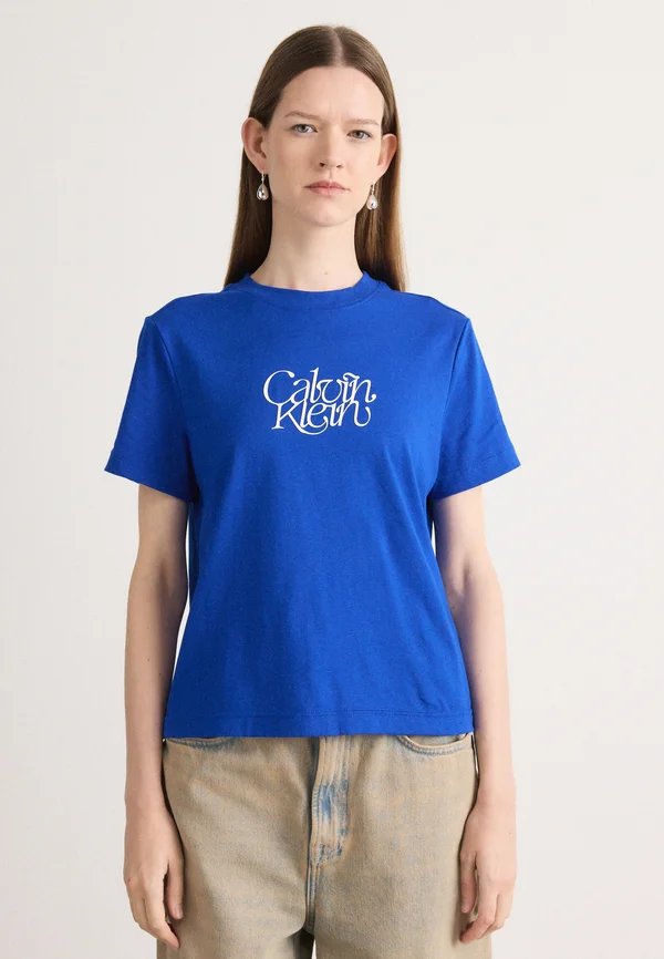 SCRIPT - Print T-shirt - blue