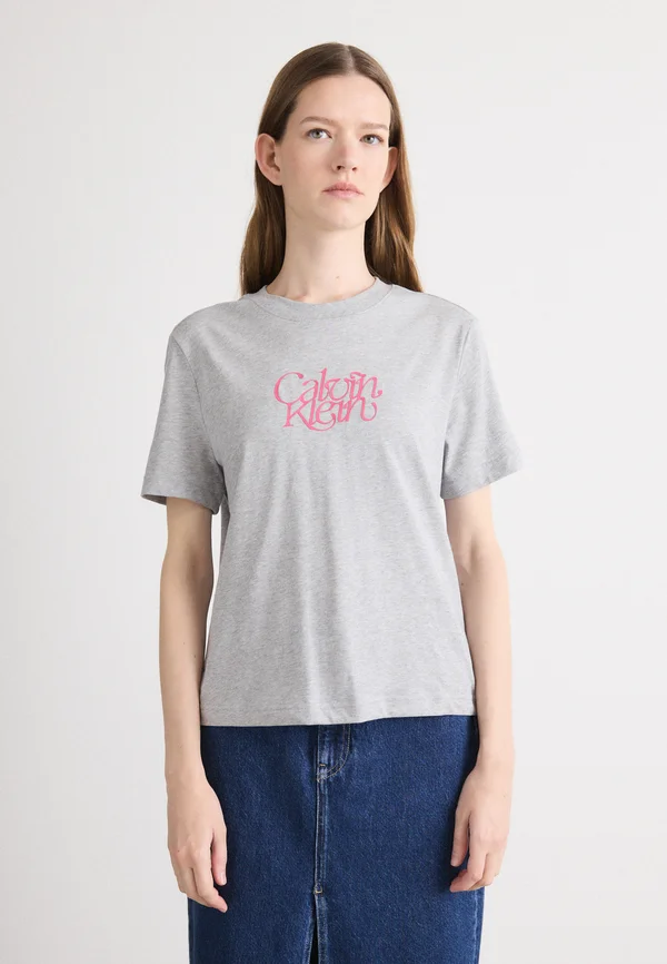 SCRIPT - Print T-shirt - history grey heather
