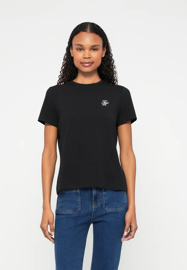 SCRIPT TEE - Basic T-shirt - black