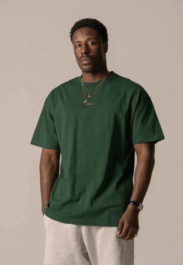 SCRIPT TEE UNISEX - Basic T-shirt - hunter green