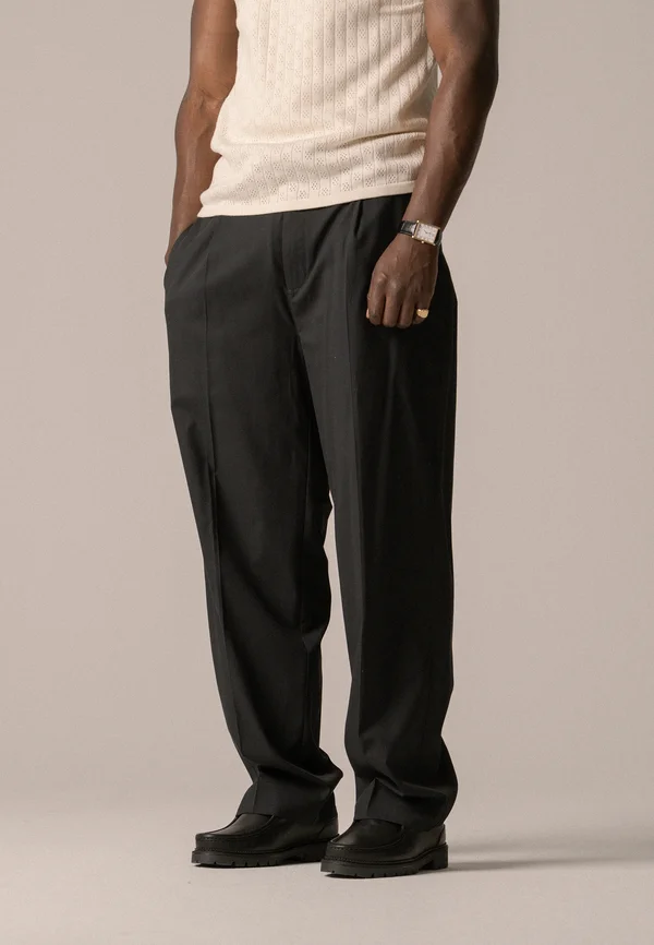 SCRIPT TROUSERS UNISEX - Trousers - black