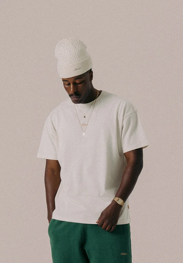 SCRIPT UNISEX - Basic T-shirt - antique white