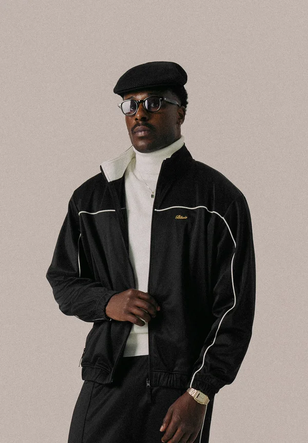 SCRIPT UNISEX - Zip-up sweatshirt - black