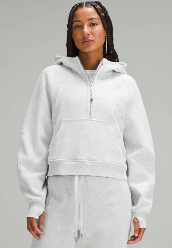 SCUBA OVERSIZED HALF-ZIP - Hoodie - heathered core ultra light grey