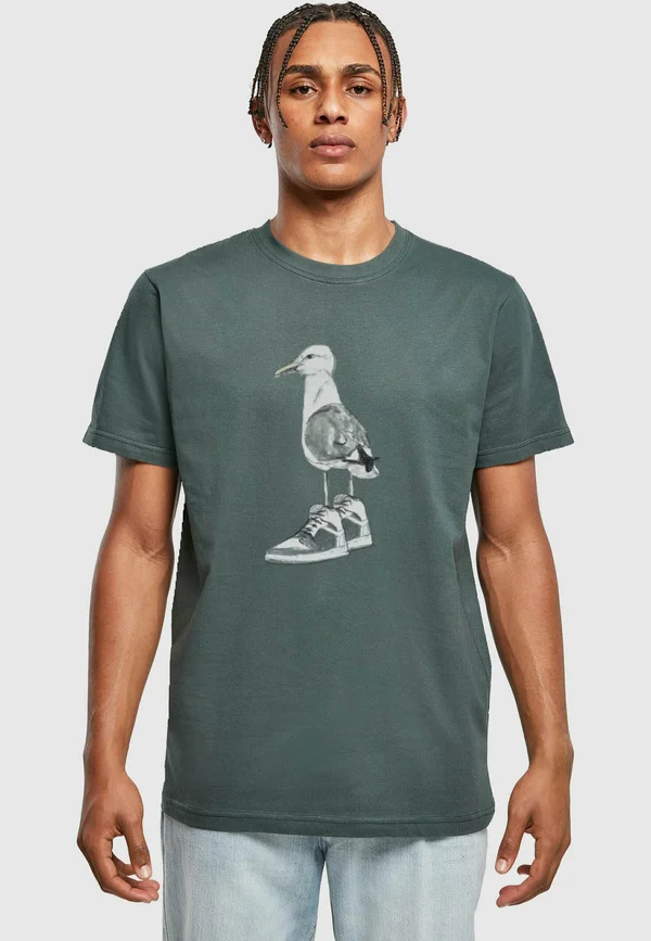 SEAGULL SNEAKERS TEE - Print T-shirt - bottlegreen