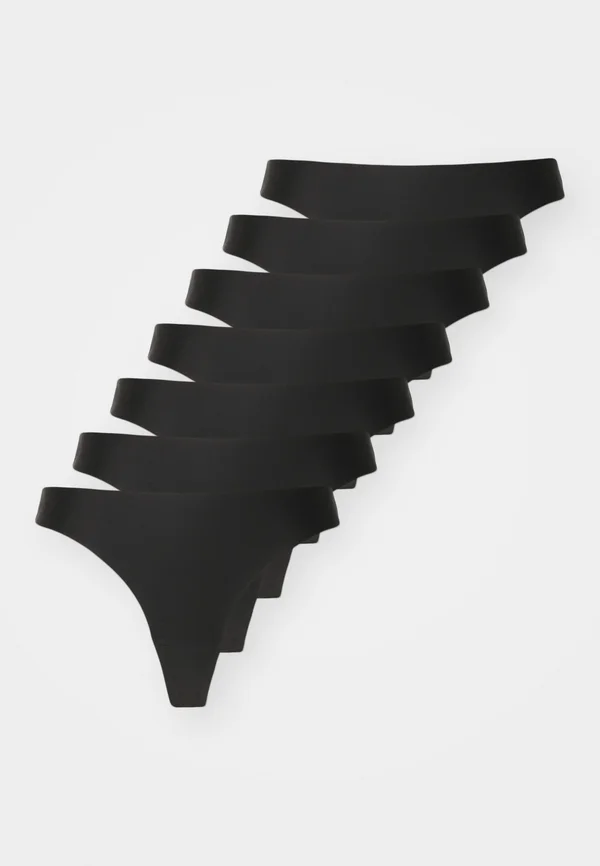 SEAMLESS 7 PACK  - Thong - black