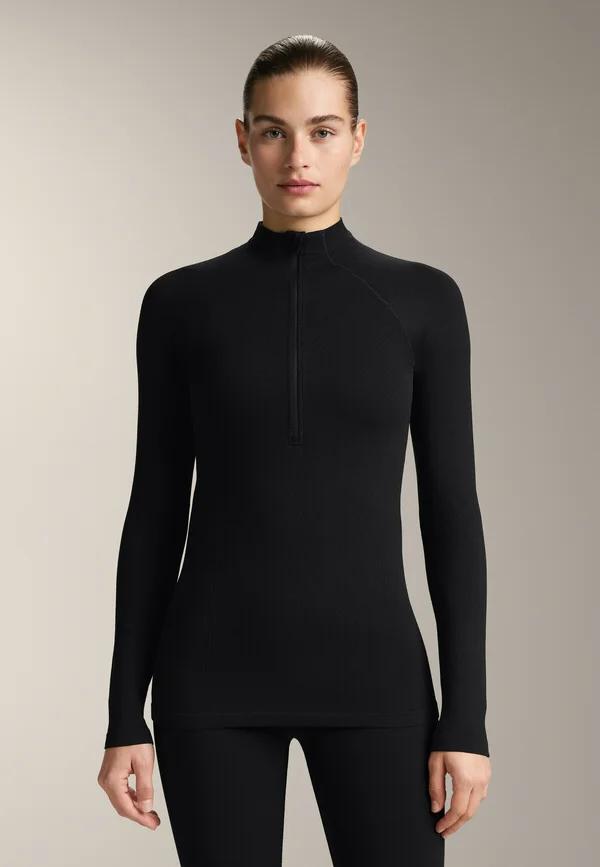 SEAMLESS TECHNICAL - Long sleeved top - black