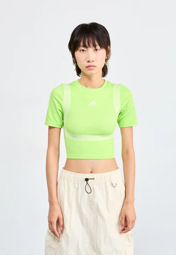 SEAMLESS TEE - Print T-shirt - signal green