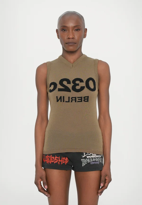 SELFIE TANK - Top - sepia grey