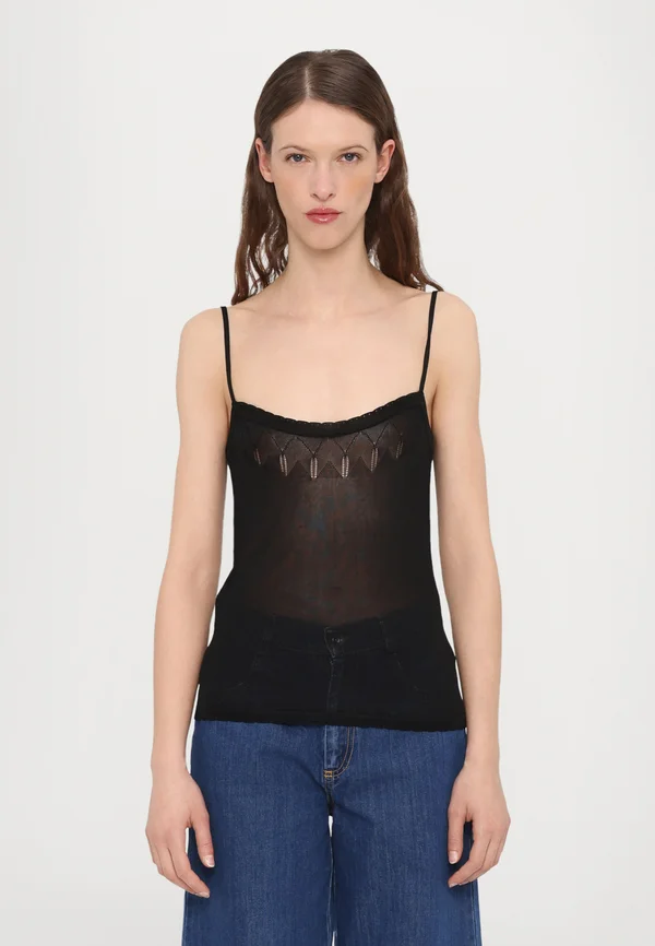 SELFIE TRANSLUCENT  - Top - black