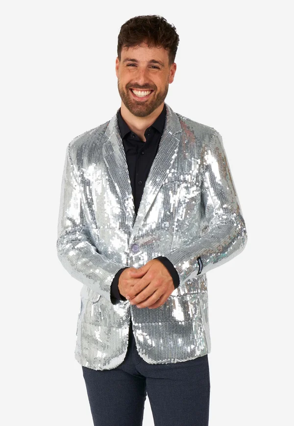 SEQUINS - Suit jacket - silver
