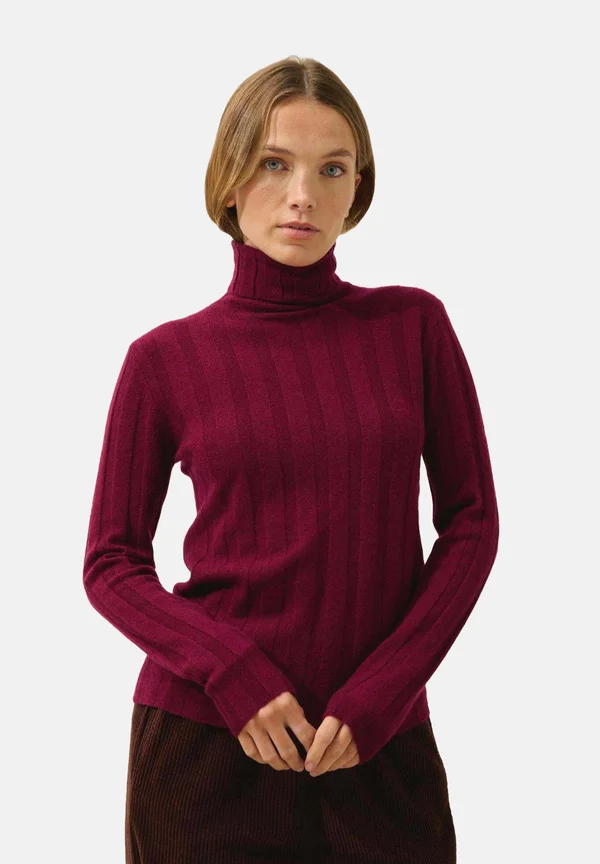 SERELITH TURTLENECK  - Jumper - burgundy