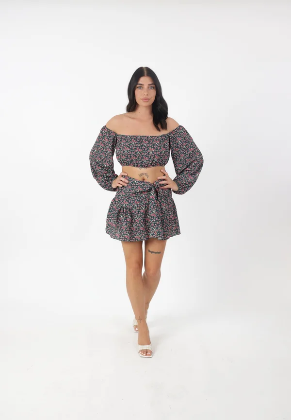 SET - A-line skirt - grün