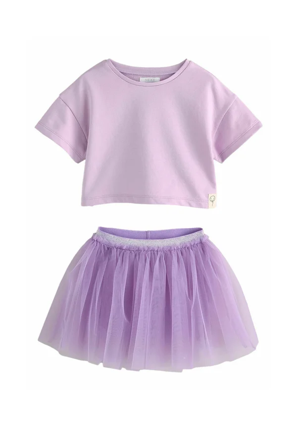 SET - A-line skirt - lilac purple