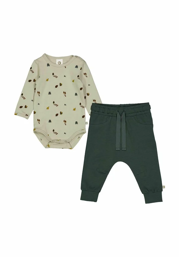 SET - Body - soft green  mustard  bark