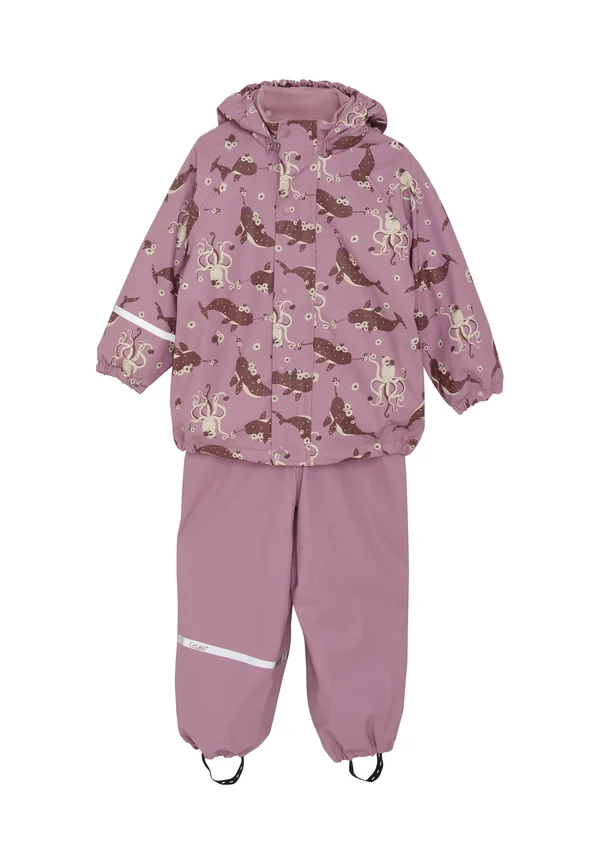 SET - Dungarees - foxglove