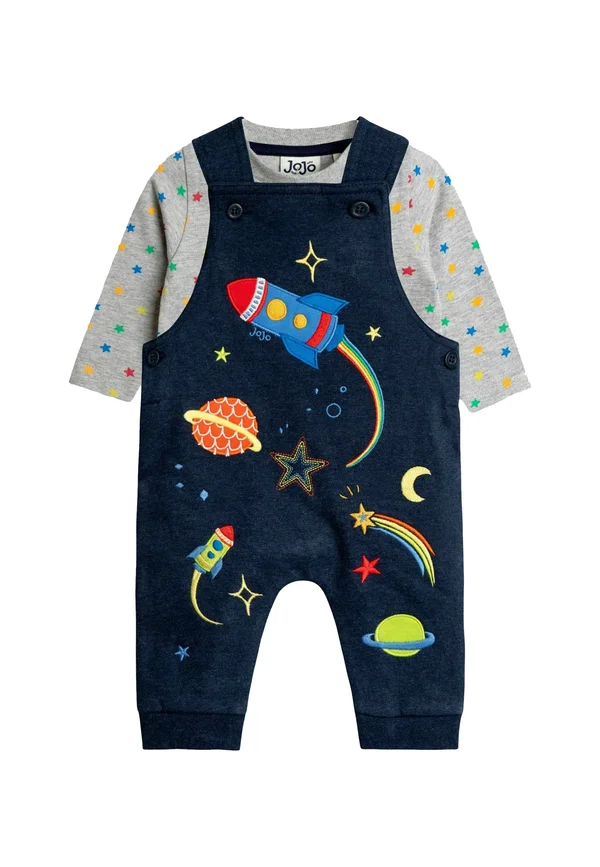 SET - Dungarees - navy blue space