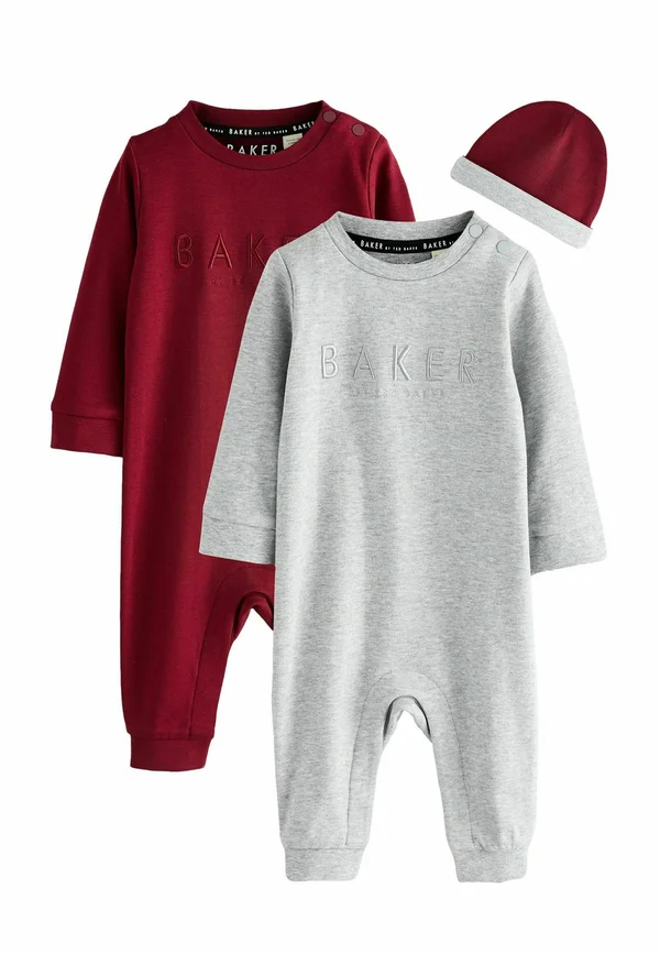SET - Jumpsuit - burgundy red grey