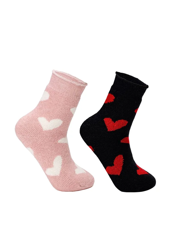 SET OF 2 - Socks - rosa schwarz