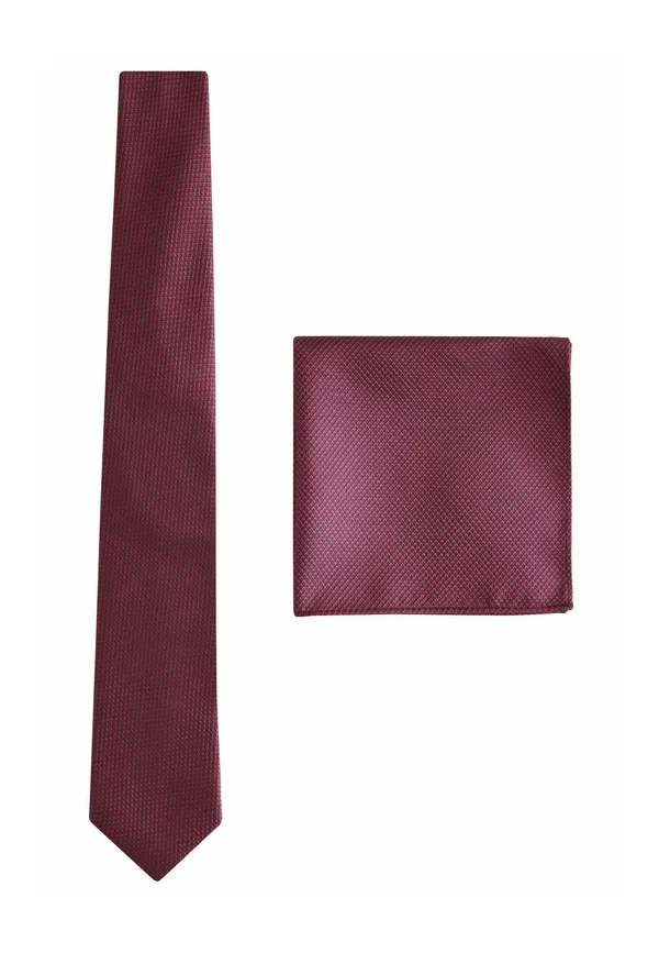 SET - Pocket square - rose red