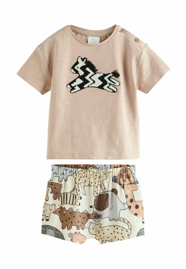 SET - Print T-shirt - mono zebra