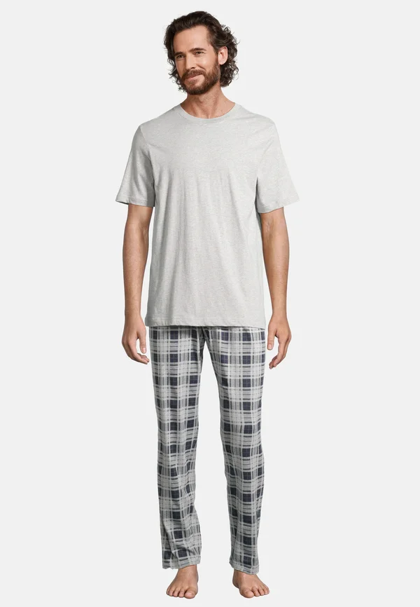 SET - Pyjama set - grau kariert   grau