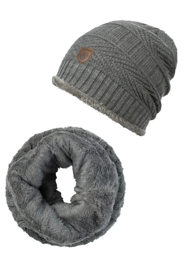 SET - Scarf - grey mix