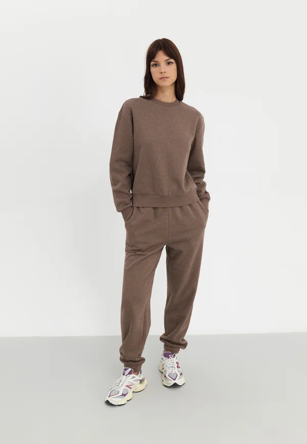 SET - Tracksuit bottoms - mottled brown