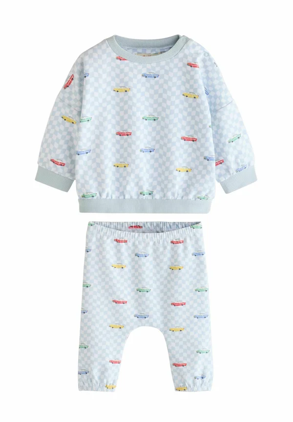 SET - Trousers - blue checkerboard transport