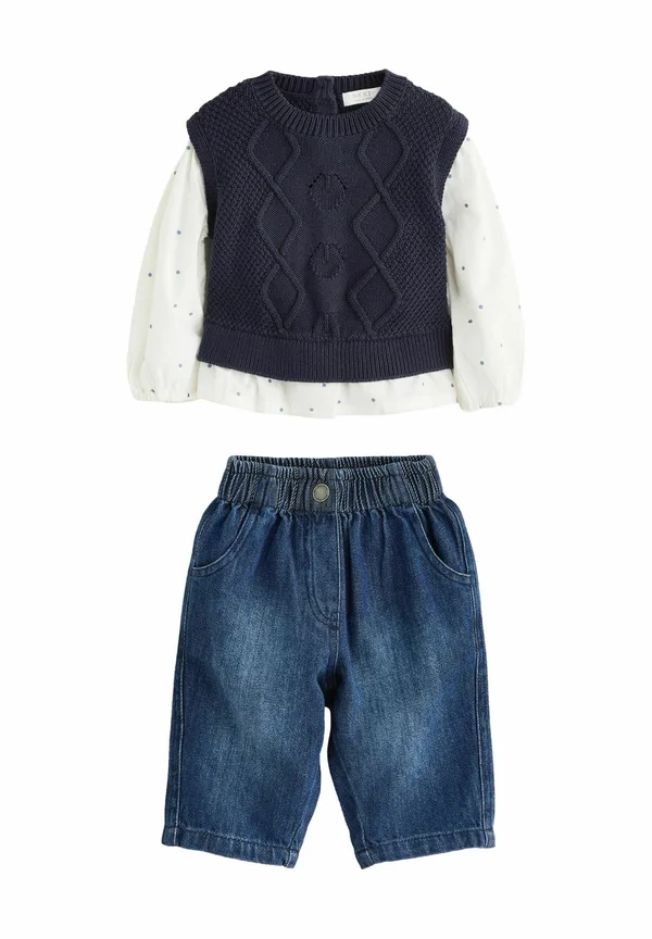 SET - Trousers - navy