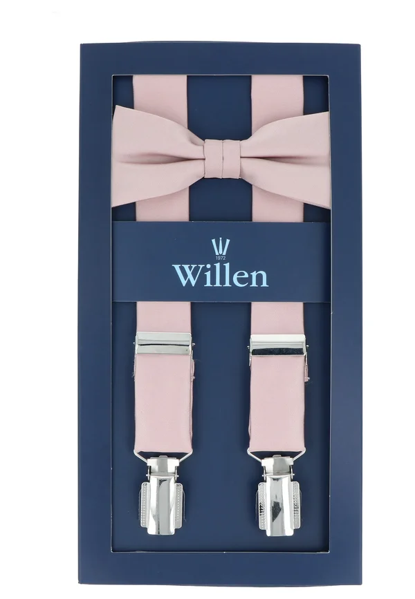 SET  UNI - Bow tie - hellrosa