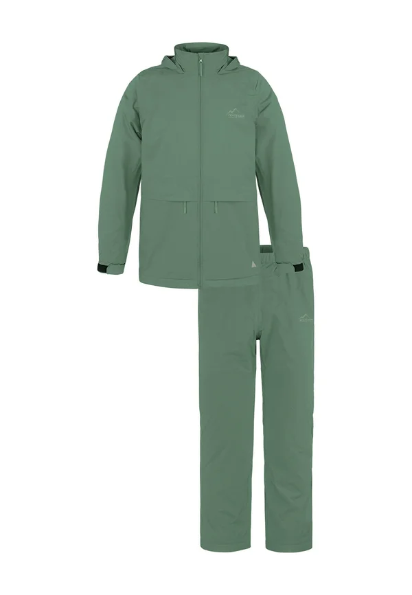 SET - Waterproof jacket - dunkelgrün