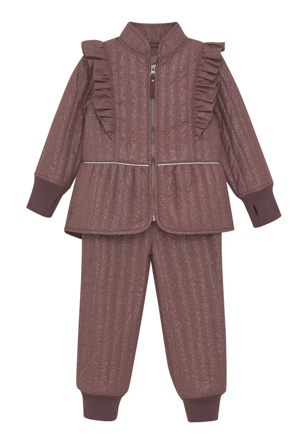 SET WITH GLITTER - Trousers - rose taupe