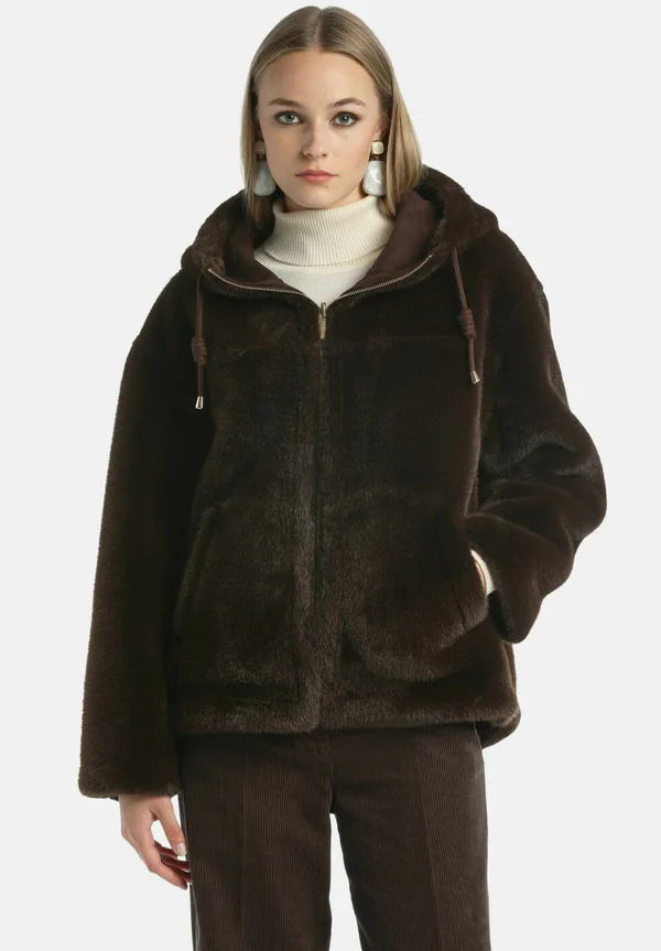 SHANGAI - Faux leather jacket - marrone