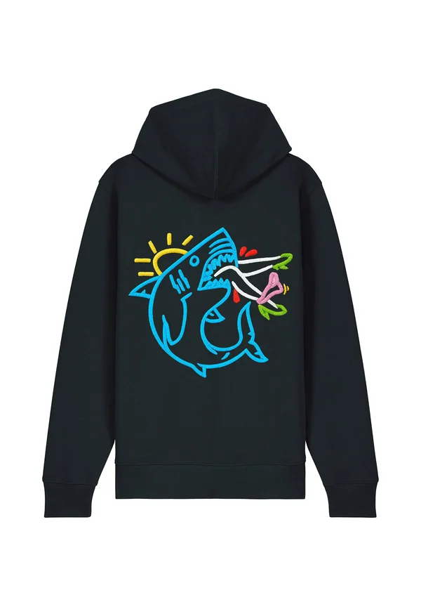 SHARK - Zip-up sweatshirt - black