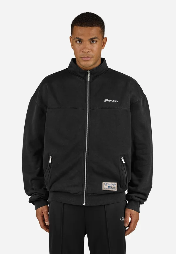 SHELBY DOUBLE LAYER TRACK JACKET - Zip-up sweatshirt - vintage black