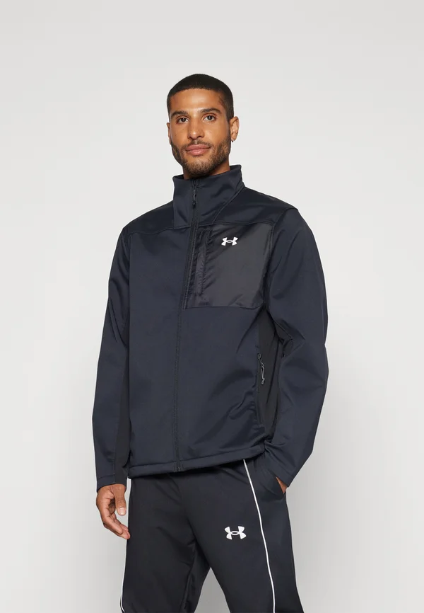 SHIELD JACKET - Soft shell jacket - black/white