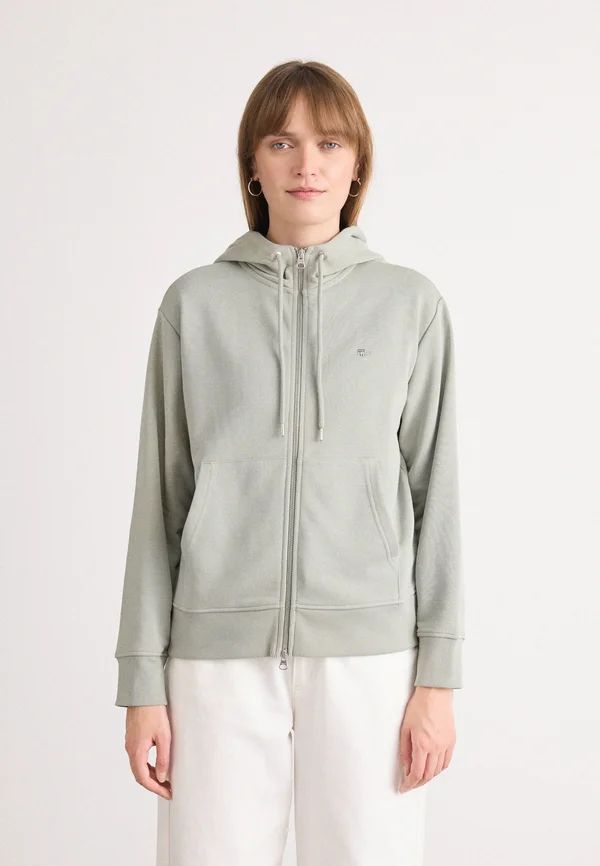 SHIELD ZIP - Zip-up sweatshirt - faded sage