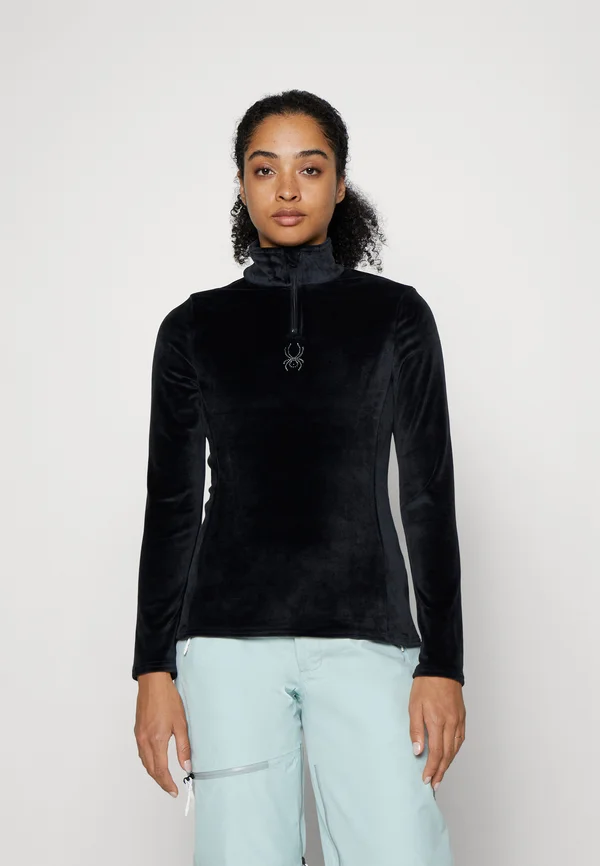 SHIMMER BUG 1/2 ZIP - Fleece jumper - black