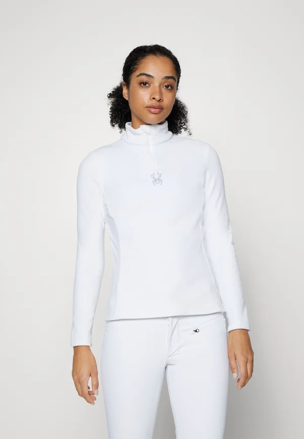 SHIMMER BUG 1/2 ZIP - Fleece jumper - white