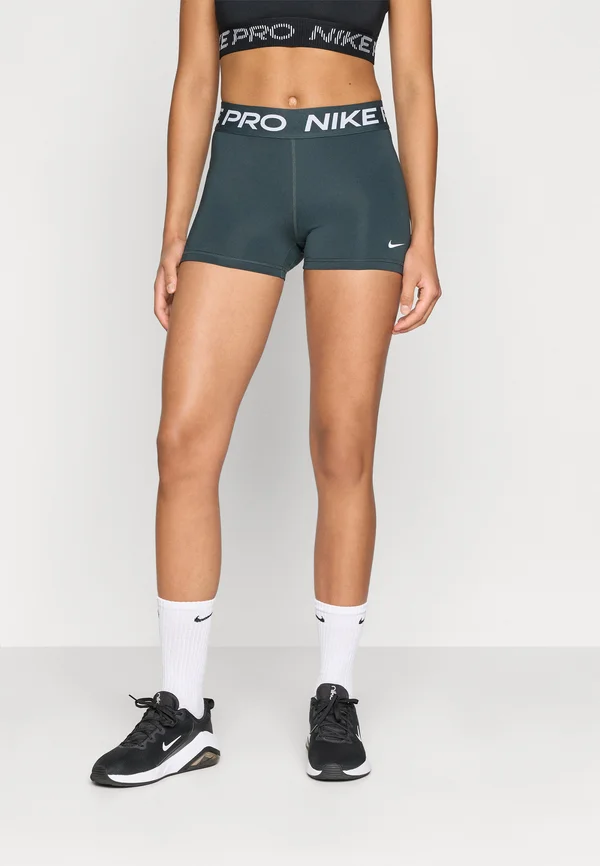 SHORT - Leggings - seaweed/white