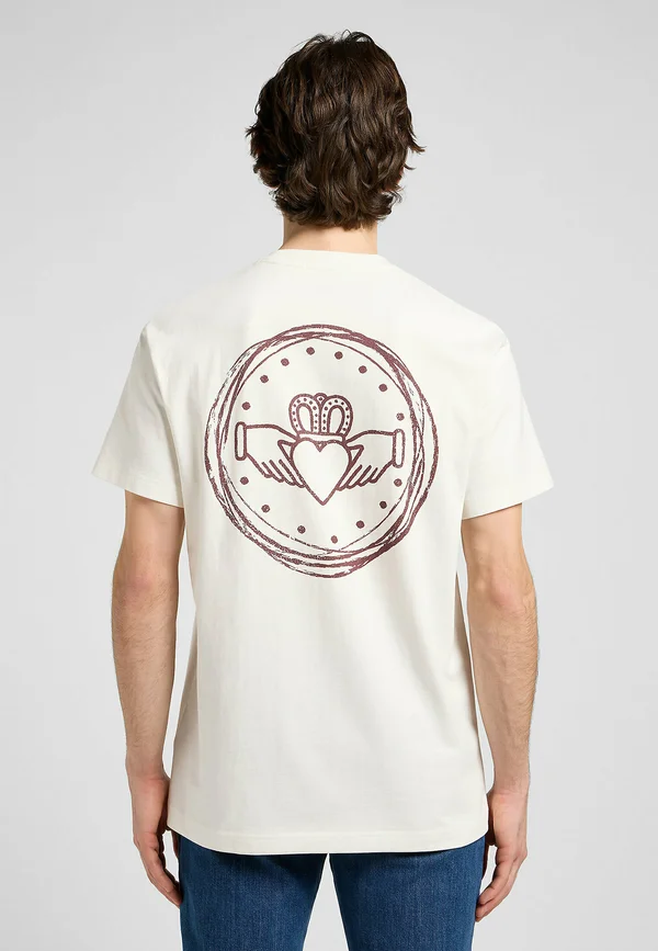 SHORT SLEEVE GRAPHIC - Print T-shirt - ecru