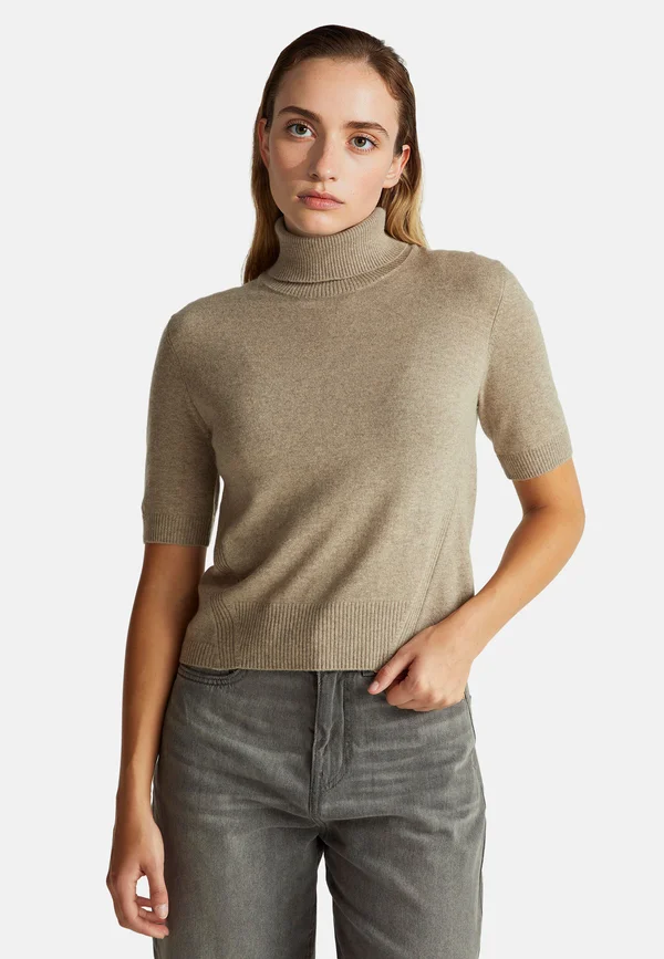 SHORT SLEEVE TURTLENECK  - Jumper - brown