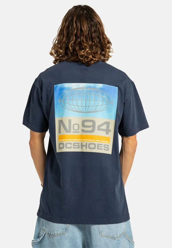 SHORT SLEEVES   - Print T-shirt - btkw dress blues rain wash