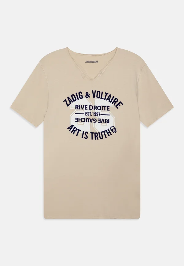 SHORT SLEEVES TEE UNISEX - Print T-shirt - cream