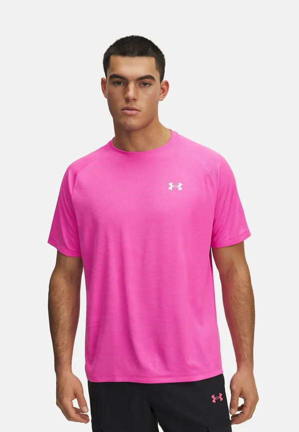 SHORT-SLEEVES UA TECH TEXTURED SS - Basic T-shirt - rebel pink