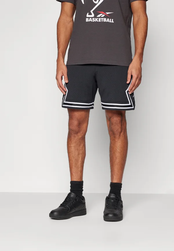 SHORT - Sports shorts - black/white