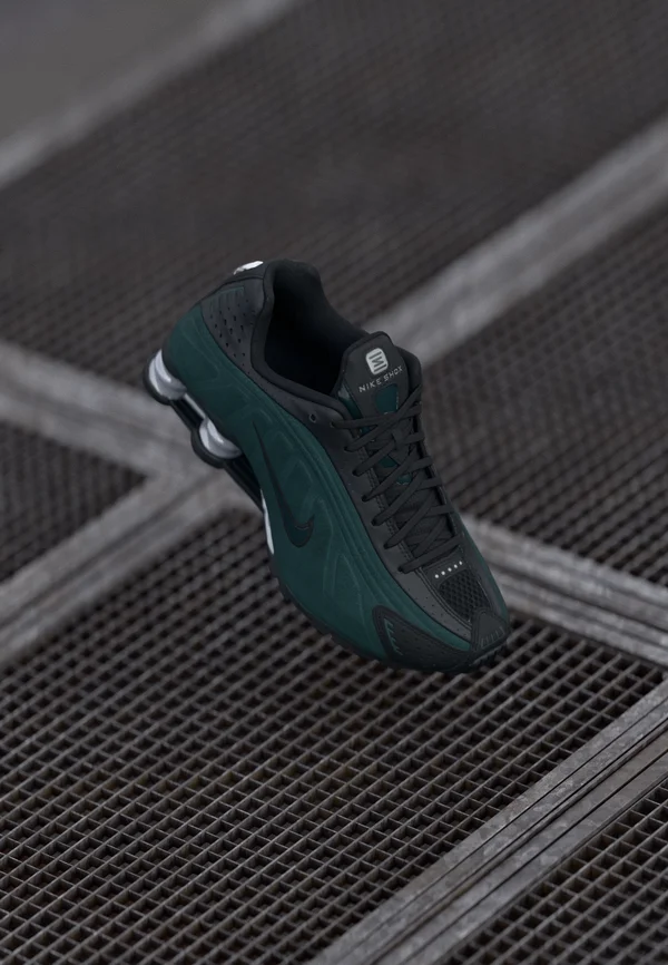 SHOX R4 SE 2 - Trainers - black/seaweed/metallic silver-coloured